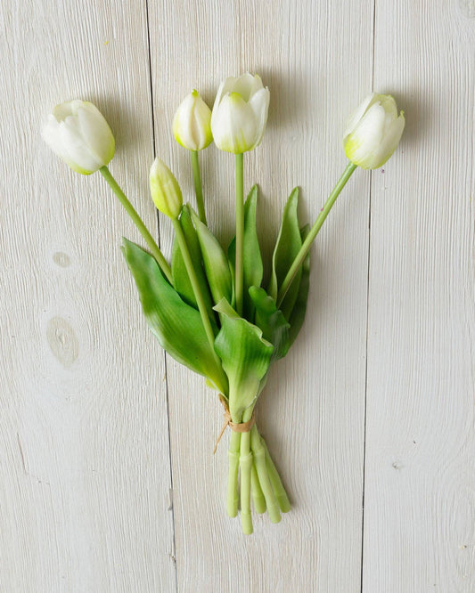 White Real Feel Tulip