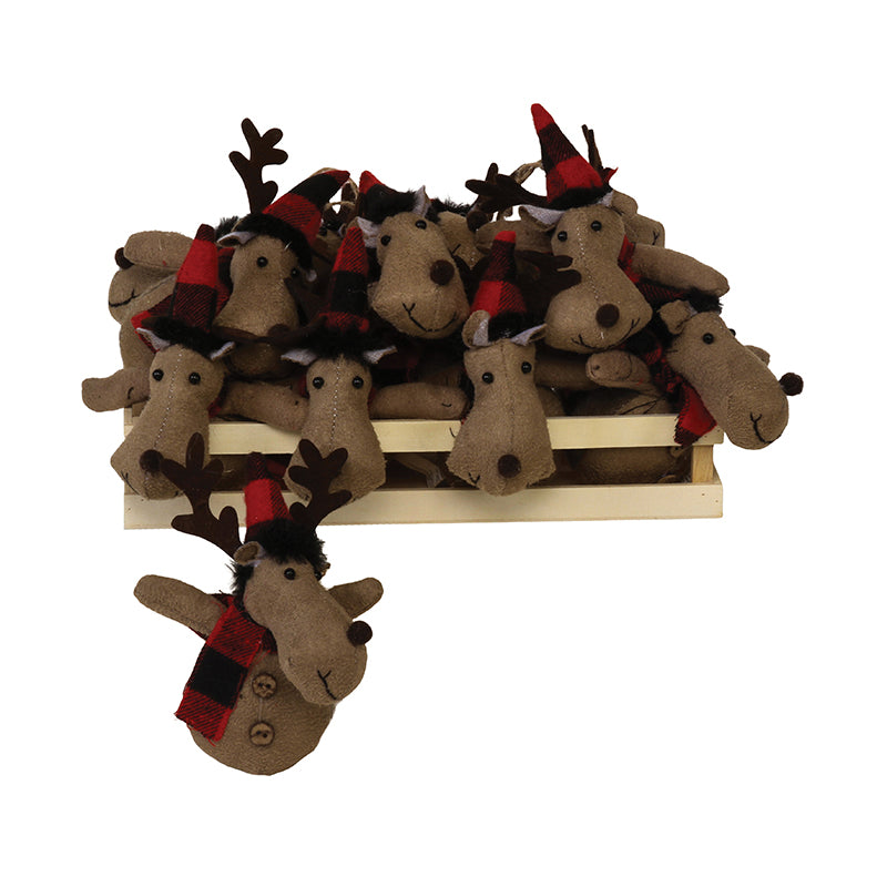 Plush Moose Ornament