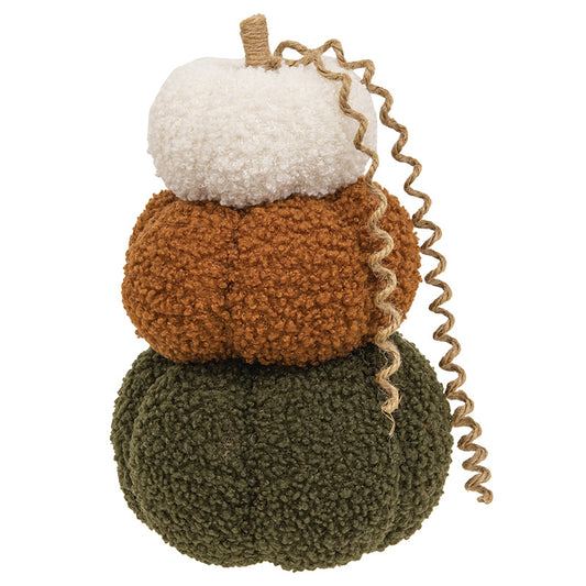 GREEN/BURNT ORANGE/WHITE PUMPKIN STACK