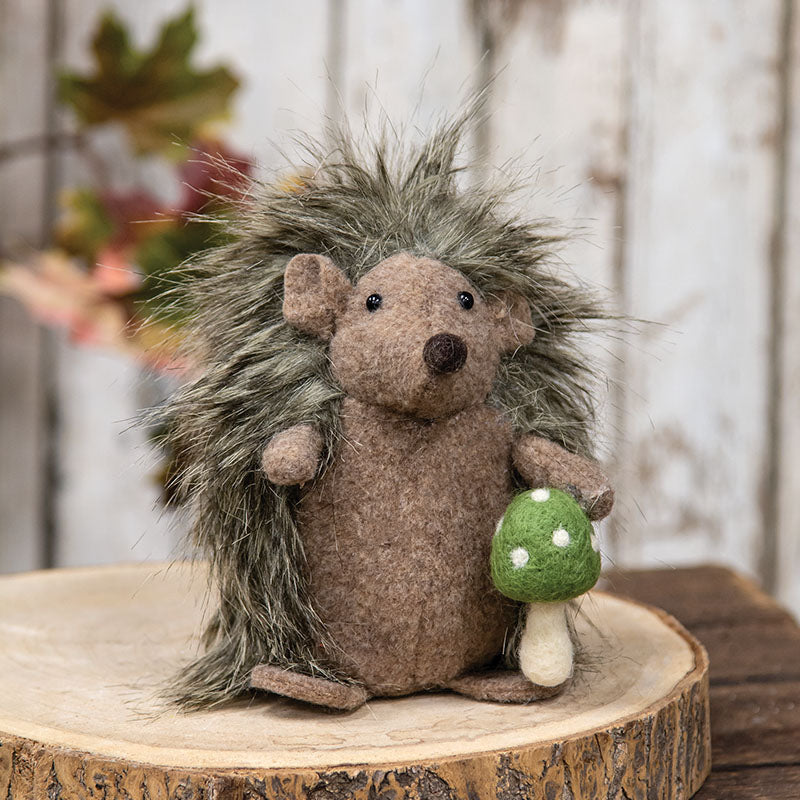 Plush Hedgehog w/Mushroom