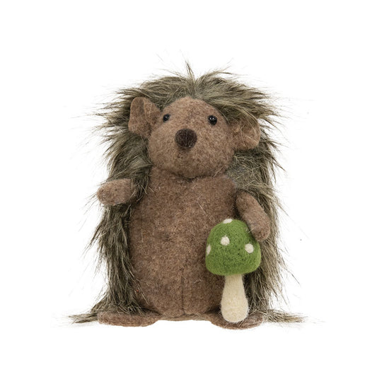 Plush Hedgehog w/Mushroom