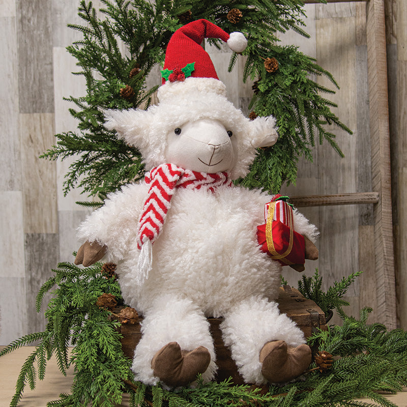 SHEEP W/ CHRISTMAS PRESENT