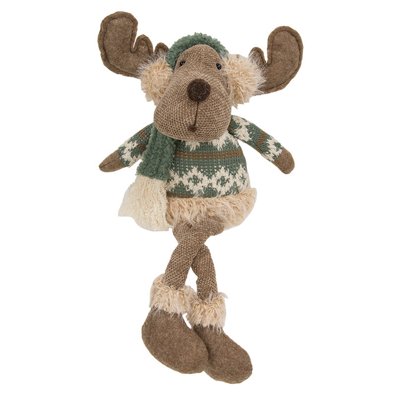 TEAL DANGLE LEG NORDIC SWEATER REINDEER
