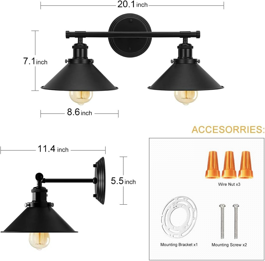 2-3 Matte Black Wall Sconce  (Online Exclusive)