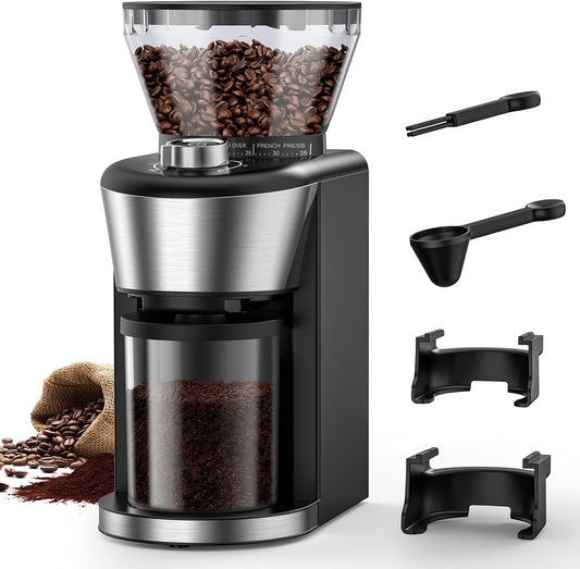 Automatic Coffee Grinder, Electric Burr One-Touch  (Online Exclusive) Grinder with 35 Grind Settings for Drip/Espresso/PourOver/ColdBrew, 2-12 Cup Dose Selection B8002