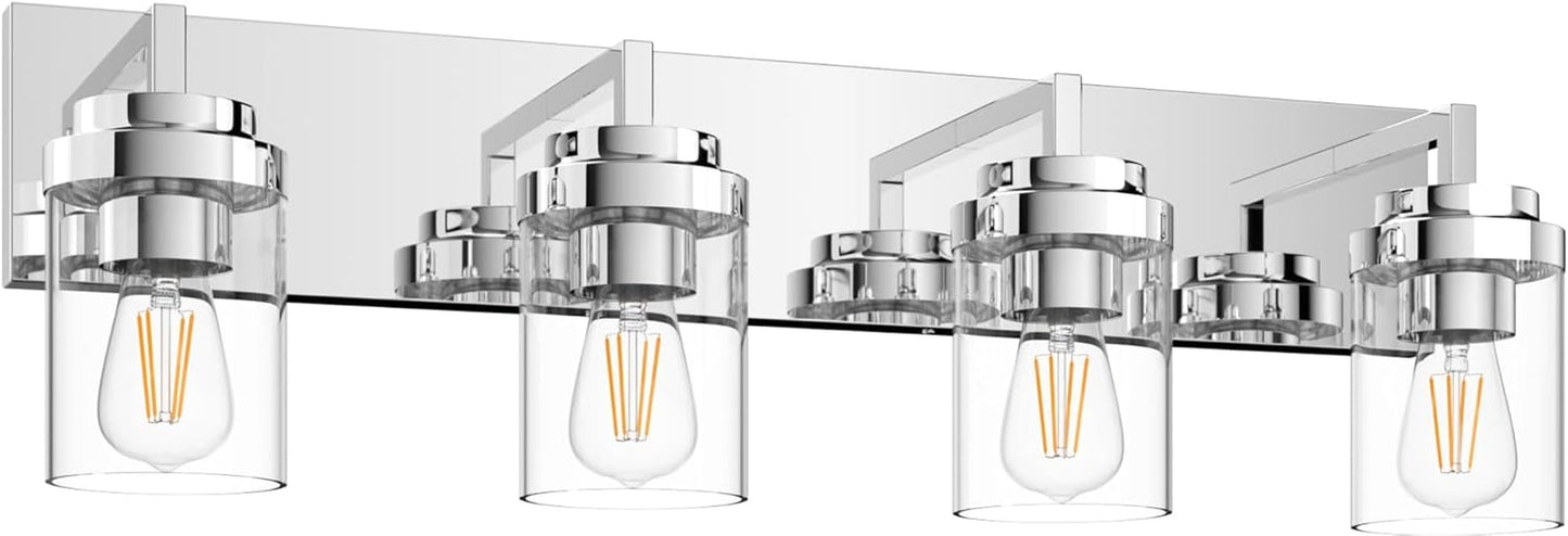 (Online Exclusive) Vanity Light with Clear Glass Shade