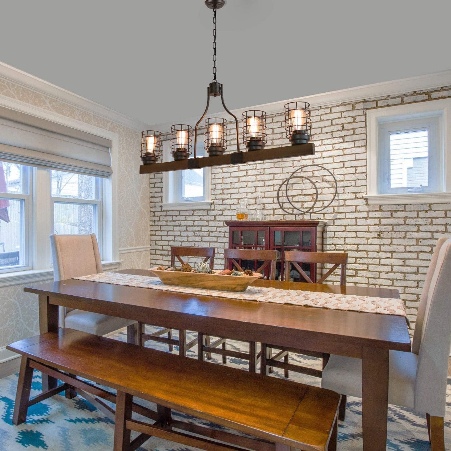 Farmhouse 5-Light Cage Rustic Chandelier  (Online Exclusive)
