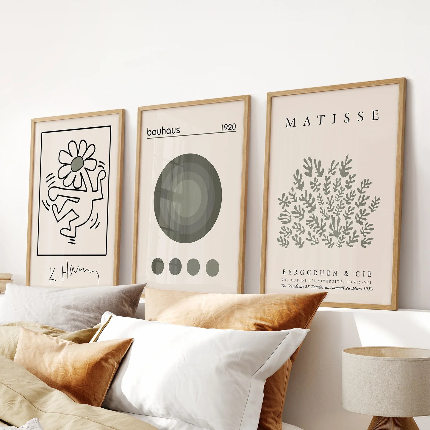 Sage Green Henri Matisse Botanical Art. Bauhaus Poster Set  (online exclusive)