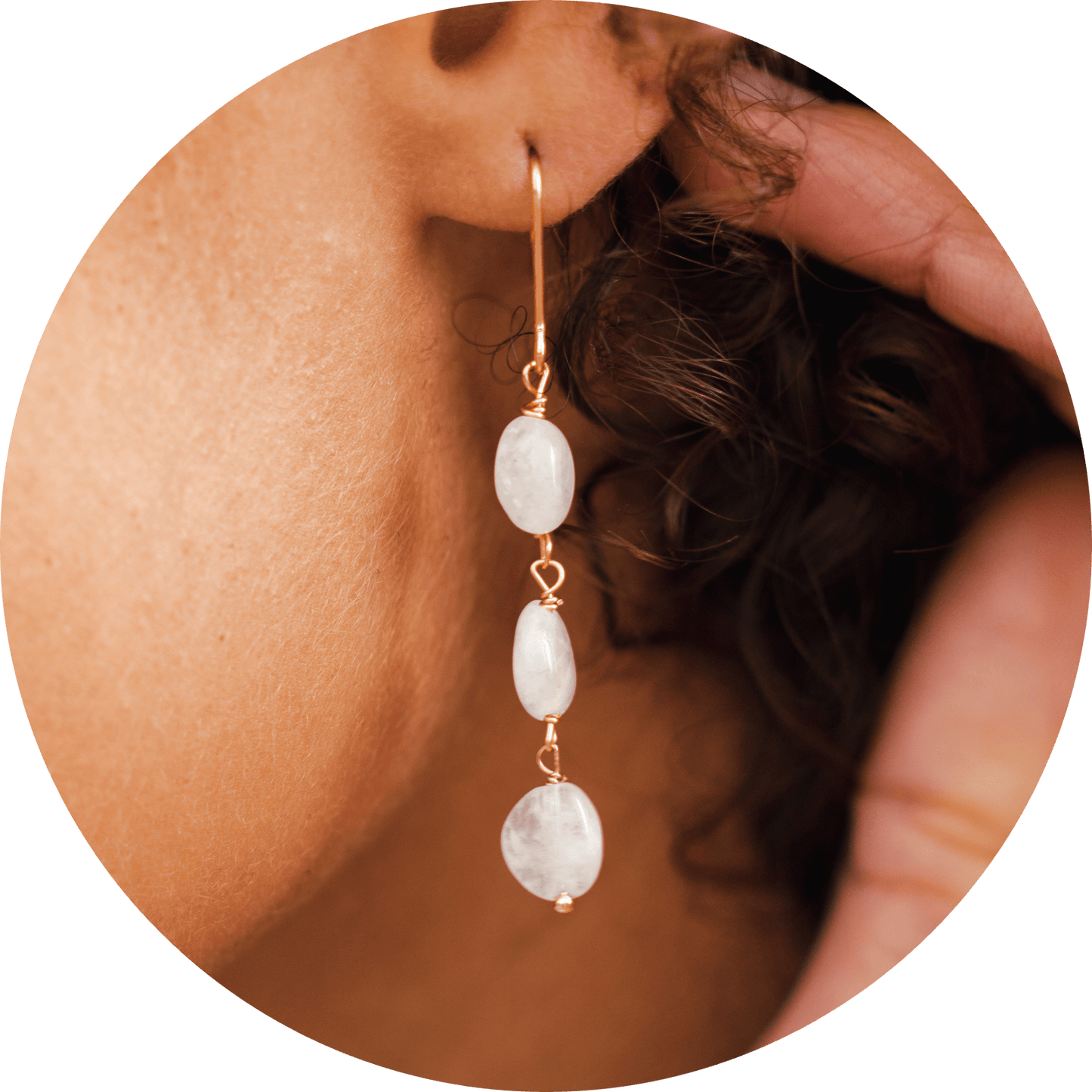 Moonstone Waterfall Earrings