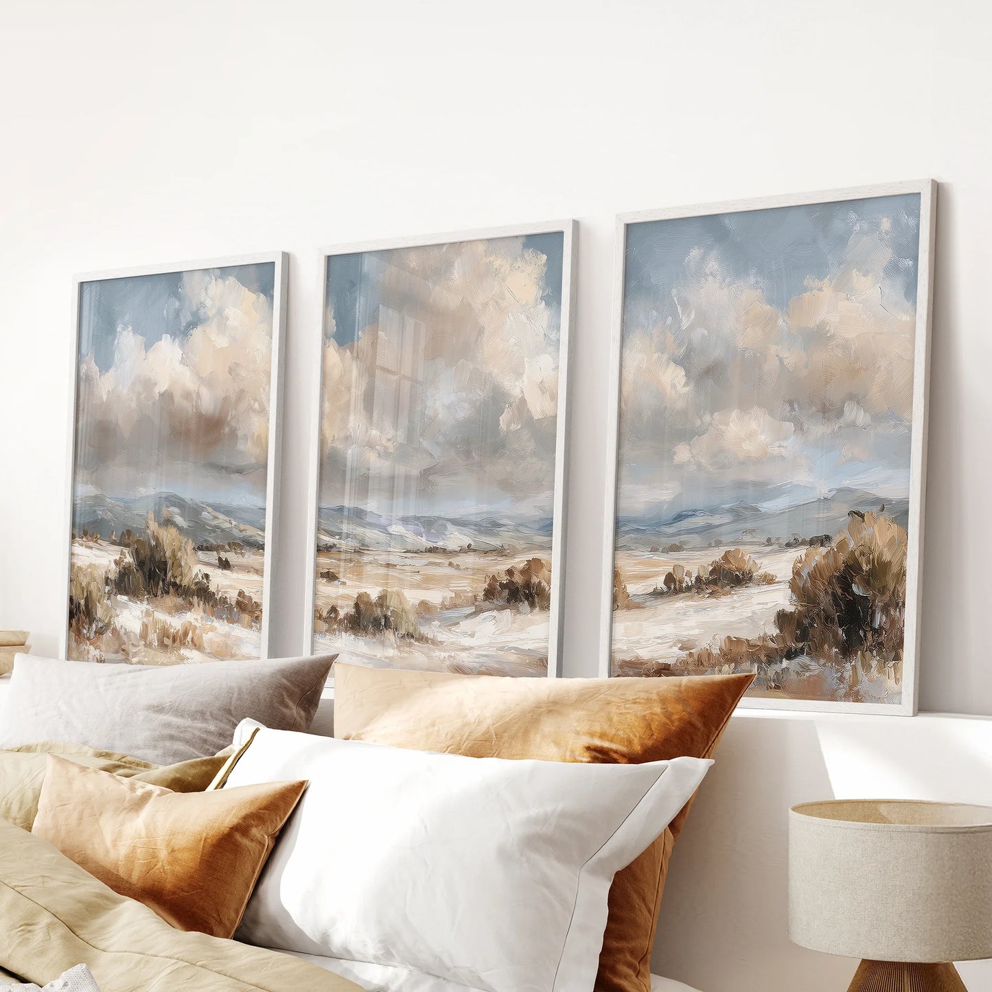 Warm Neutral Desert Landscape Decor. 3 Piece Nature  Wall Art  (online exclusive)