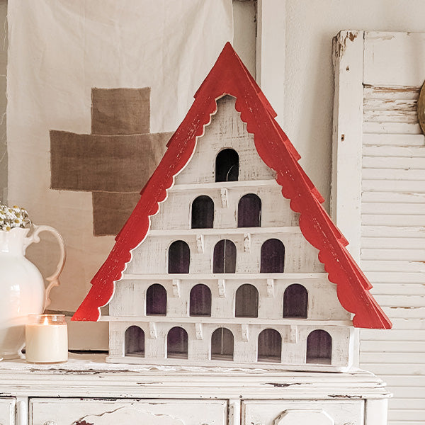 Red Roof Multi Tiered Functional Birdhouse (Online Exclusive)