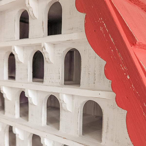 Red Roof Multi Tiered Functional Birdhouse (Online Exclusive)