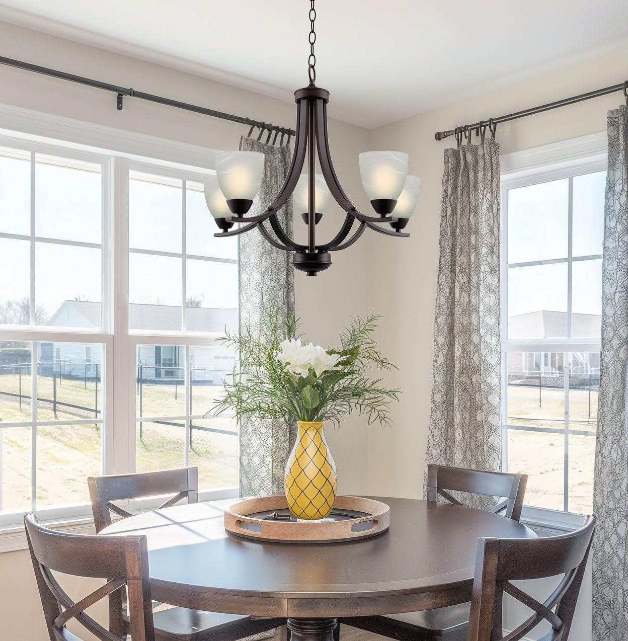 Contemporary 5-Light Large Chandelier  (Online Exclusive)