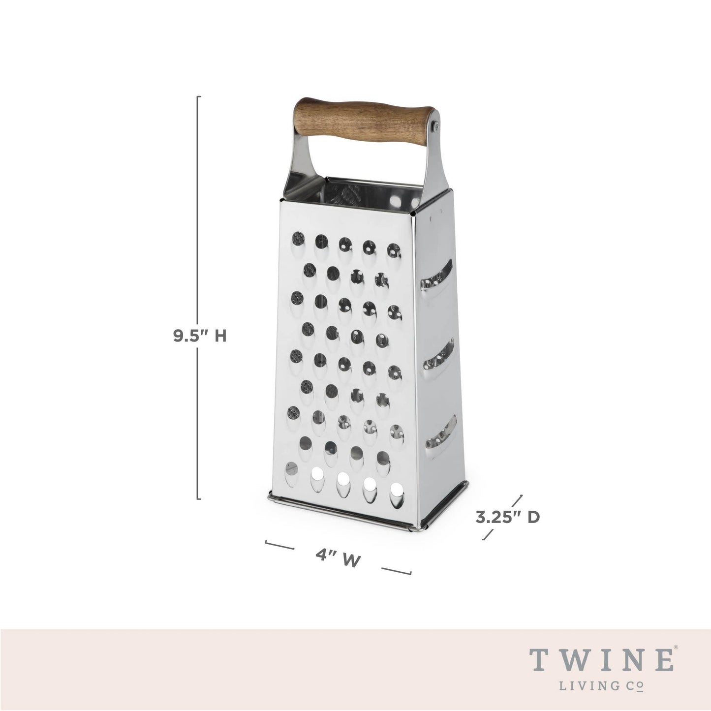 Acacia and Stainless Steel Cheese Grater