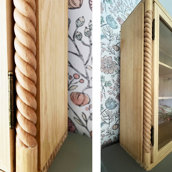 Turned Wood Frame Wall Cabinet (Online Exclusive)