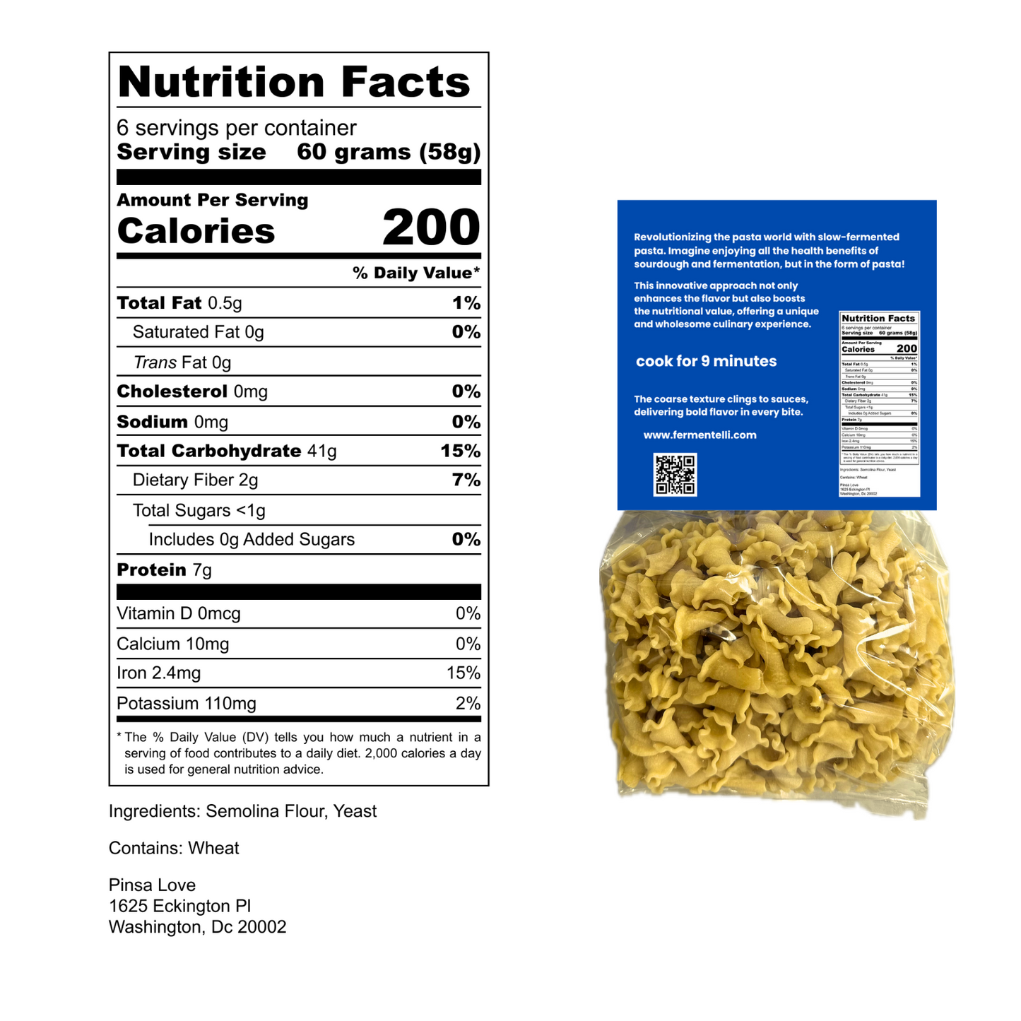 Sourdough Pasta -Campanelle from Fermentelli - 2 pack (Online Exclusive)