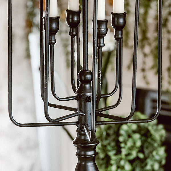 13 Taper Candle Black Iron Candelabra (Online Exclusive)