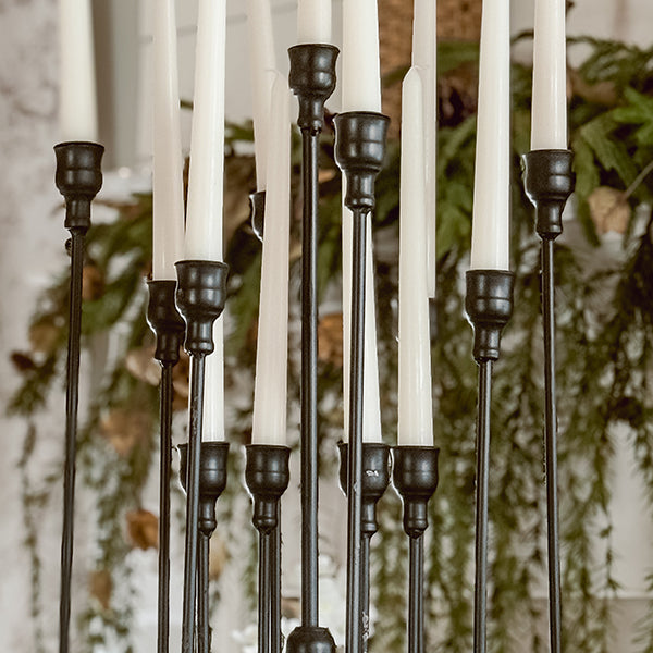 13 Taper Candle Black Iron Candelabra (Online Exclusive)