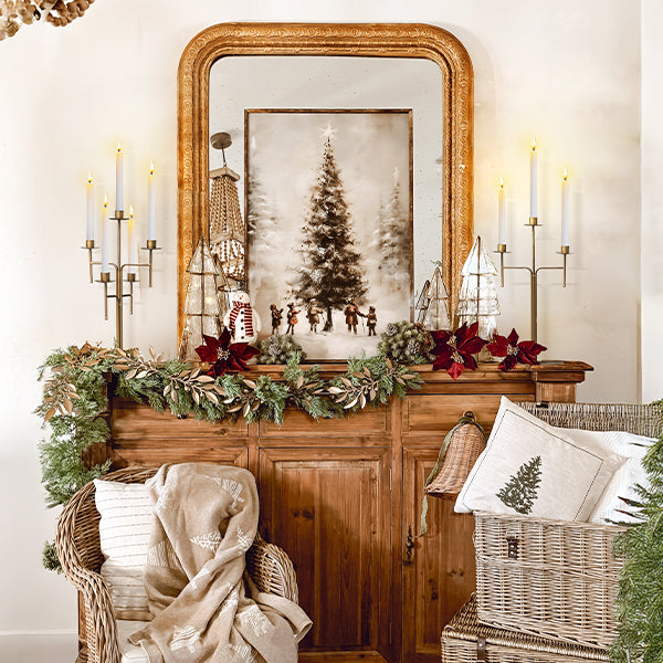 Freestanding Antique Iron Candelabra, Set of Two (Online Exclusive)