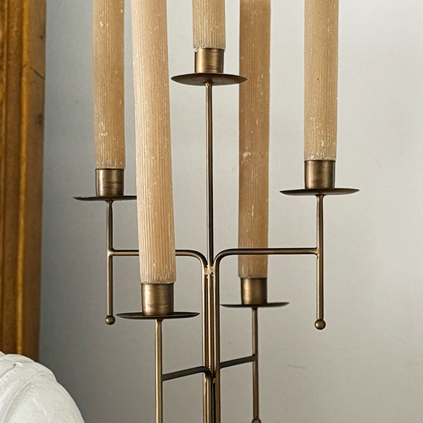 Freestanding Antique Iron Candelabra, Set of Two (Online Exclusive)