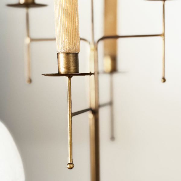 Freestanding Antique Iron Candelabra, Set of Two (Online Exclusive)