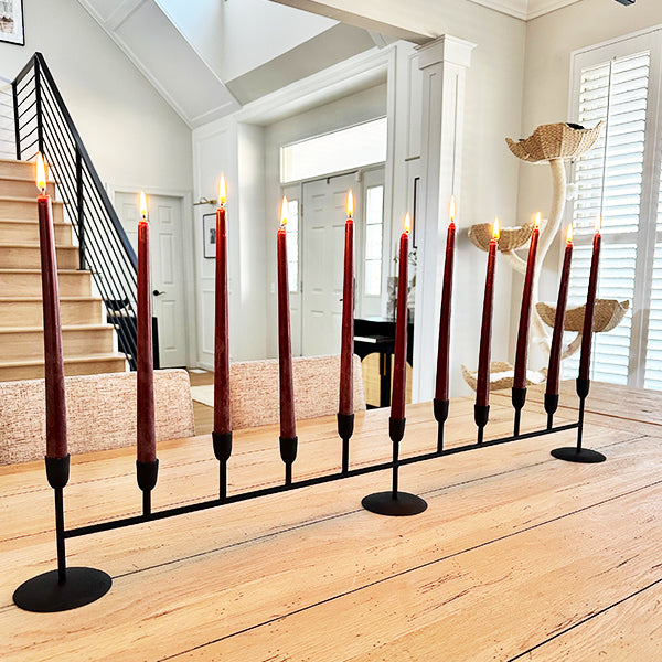 Matte Black 11-Taper Candle Holder (Online Exclusive)