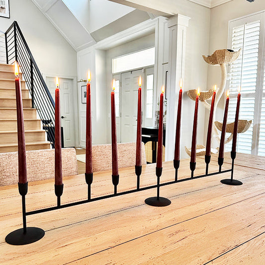 Matte Black 11-Taper Candle Holder (Online Exclusive)