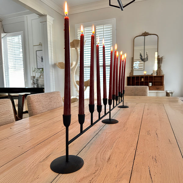 Matte Black 11-Taper Candle Holder (Online Exclusive)
