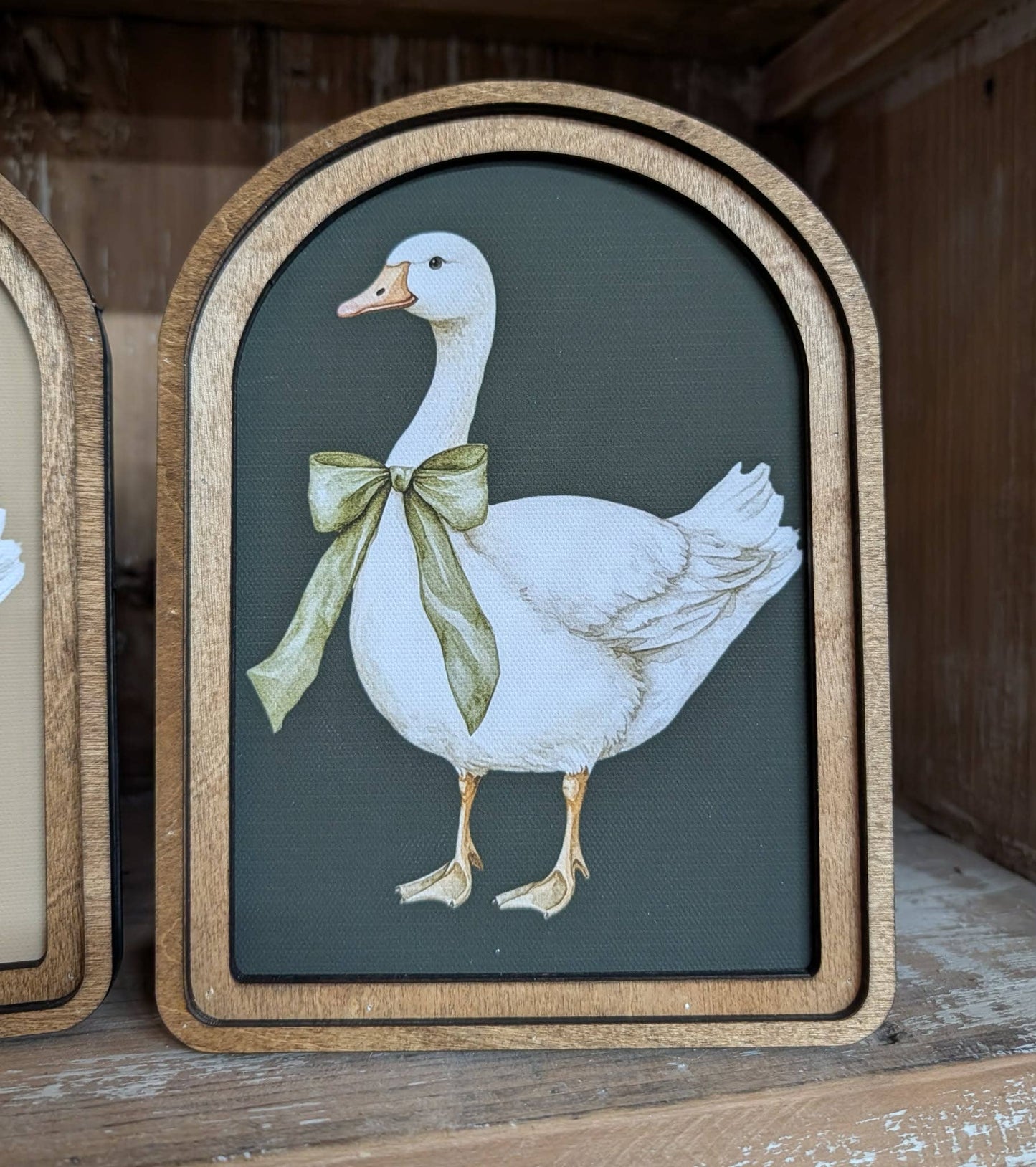 Arch Top Spring Goose Framed Art