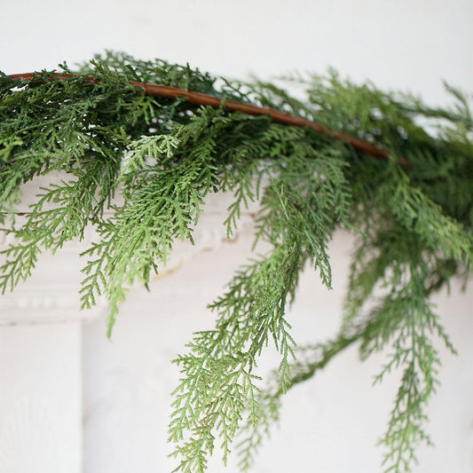 6' Faux Realistic Cedar Deluxe Garland (Online exclusive)