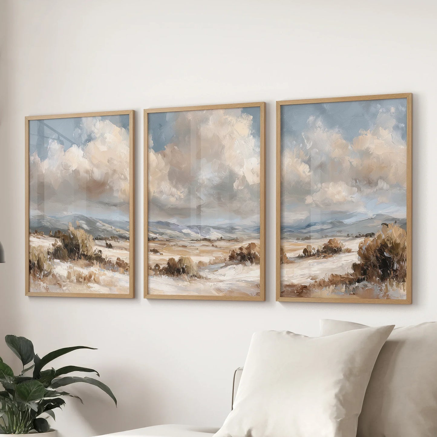 Warm Neutral Desert Landscape Decor. 3 Piece Nature  Wall Art  (online exclusive)