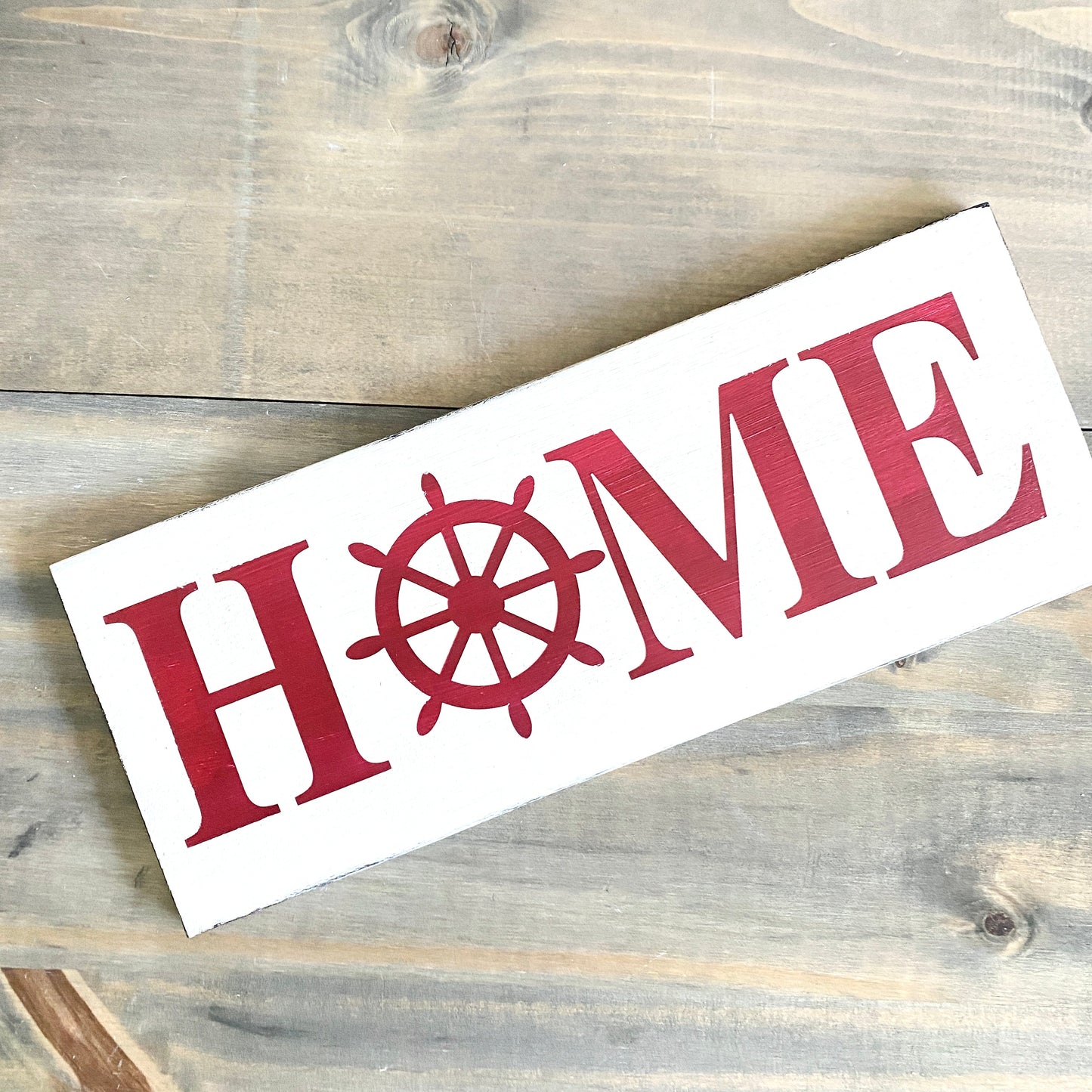 Ship Wheel Home Sign  (Online Exclusive)