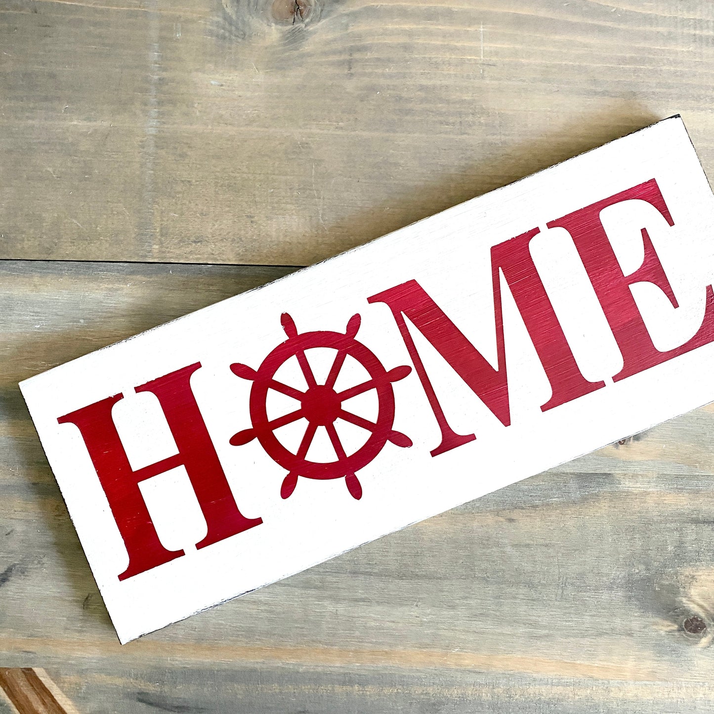 Ship Wheel Home Sign  (Online Exclusive)