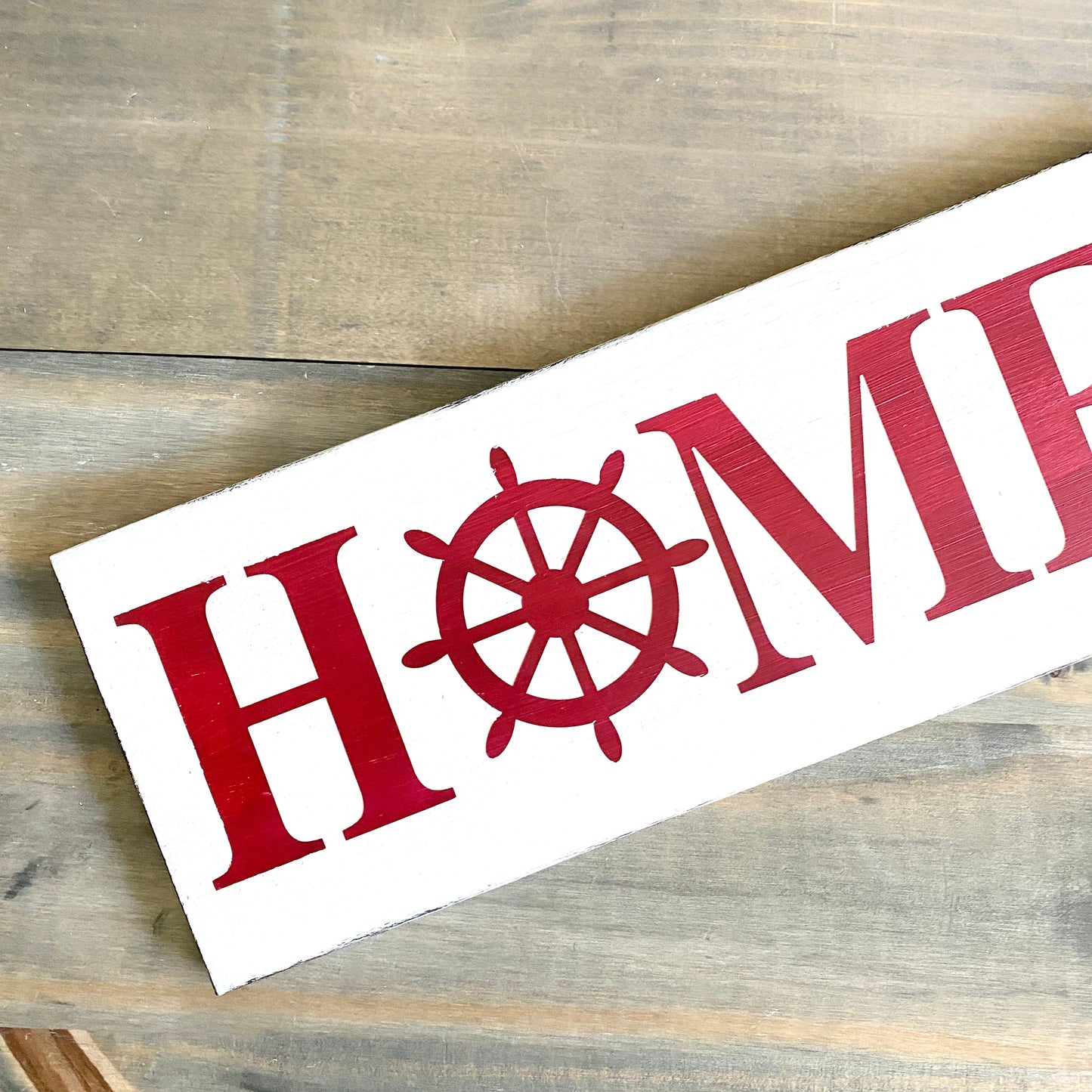 Ship Wheel Home Sign  (Online Exclusive)