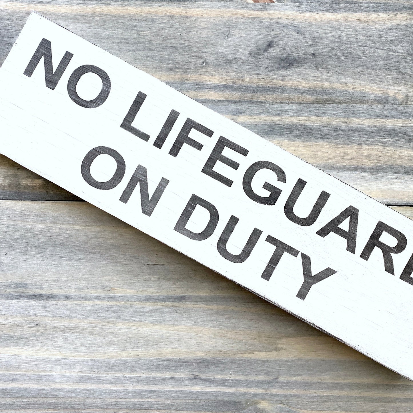 No Lifeguard On Duty Sign  (Online Exclusive)