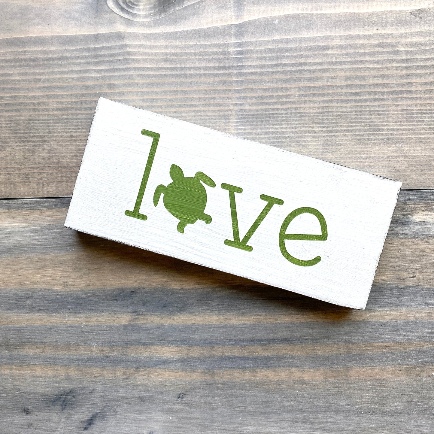 Small Love Sea Turtle Sign  (Online Exclusive)