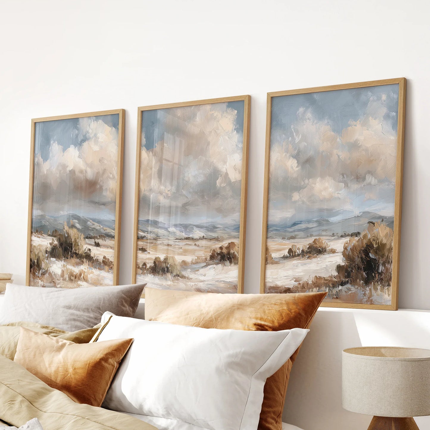 Warm Neutral Desert Landscape Decor. 3 Piece Nature  Wall Art  (online exclusive)