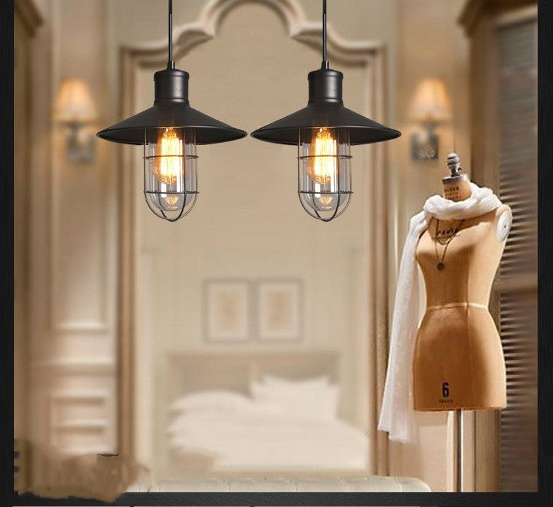 Creative Restaurant Bar Warehouse (Online Exclusive) Bird Cage Explosion-proof Glass Chandelier Black