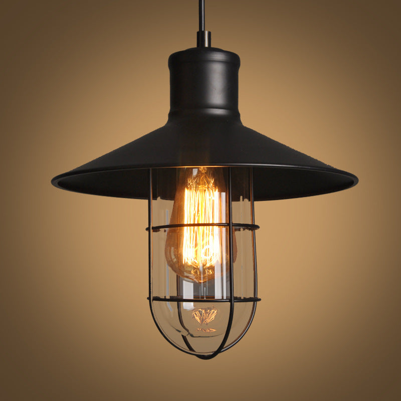 Creative Restaurant Bar Warehouse (Online Exclusive) Bird Cage Explosion-proof Glass Chandelier Black