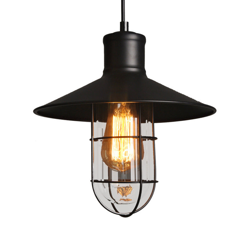 Creative Restaurant Bar Warehouse (Online Exclusive) Bird Cage Explosion-proof Glass Chandelier Black