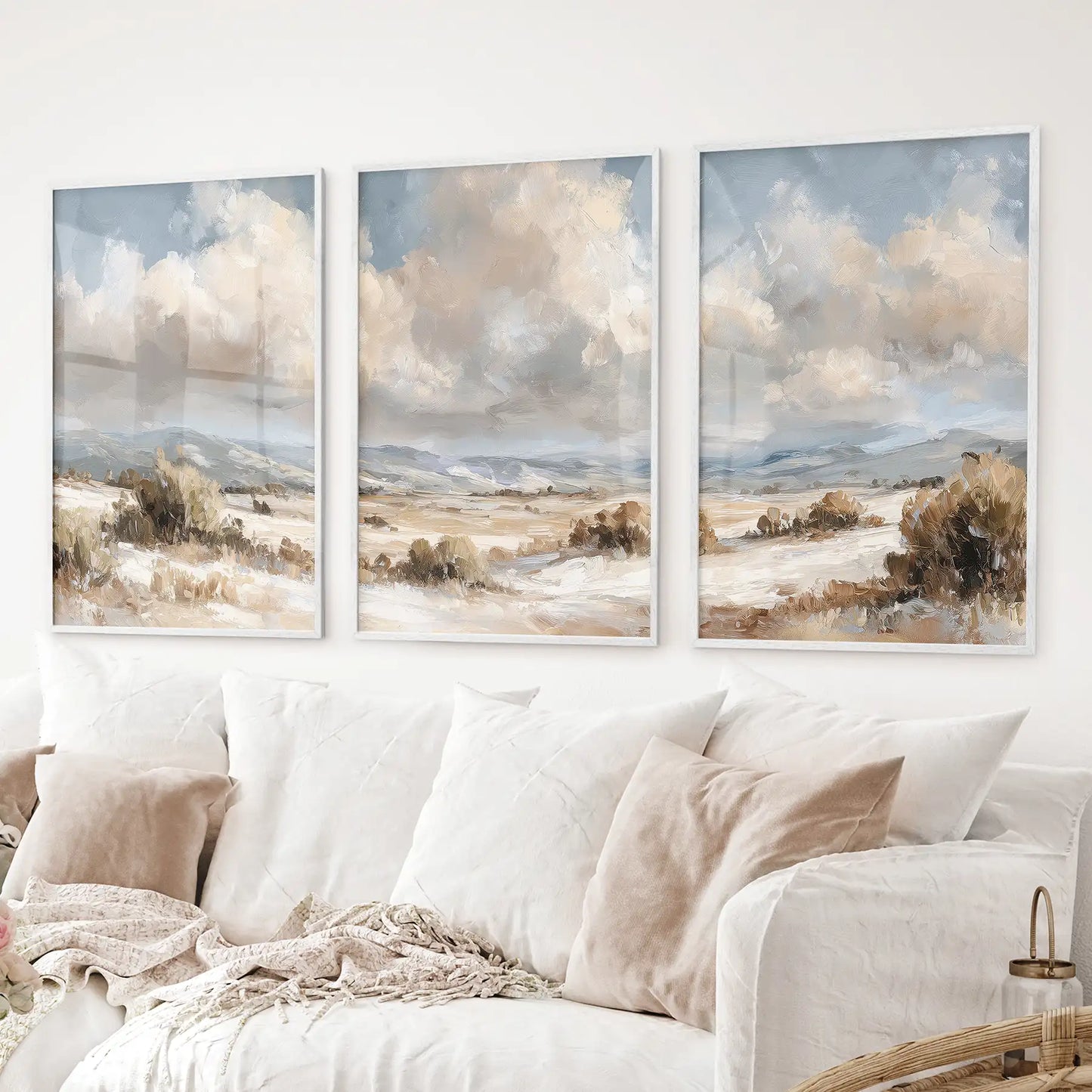 Warm Neutral Desert Landscape Decor. 3 Piece Nature  Wall Art  (online exclusive)
