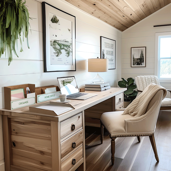 Green & White Desktop Organizer, Choose Your Style (Online Exclusive)