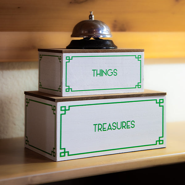 Green & White Desktop Organizer, Choose Your Style (Online Exclusive)