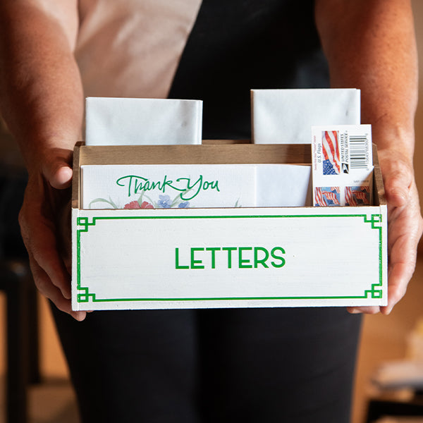 Green & White Desktop Organizer, Choose Your Style (Online Exclusive)