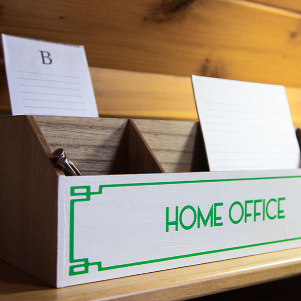 Green & White Desktop Organizer, Choose Your Style (Online Exclusive)