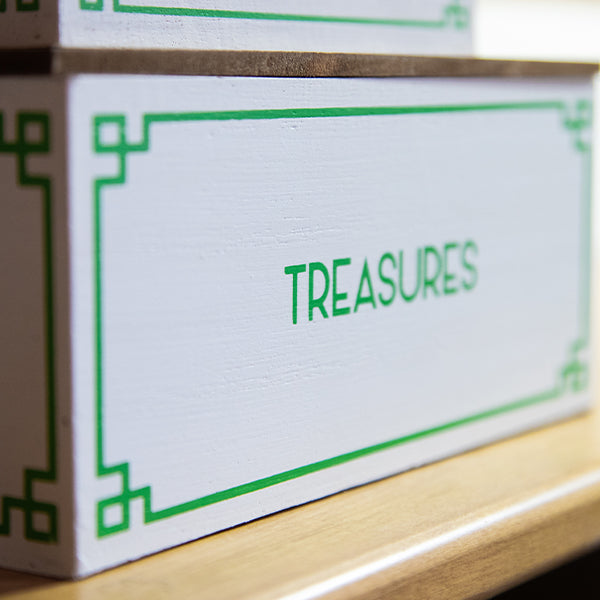 Green & White Desktop Organizer, Choose Your Style (Online Exclusive)