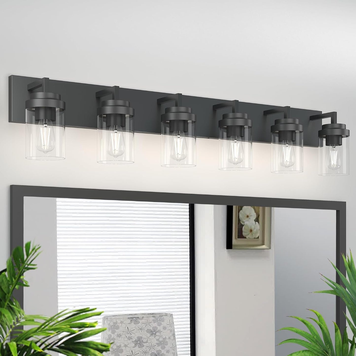 (Online Exclusive) Vanity Light with Clear Glass Shade