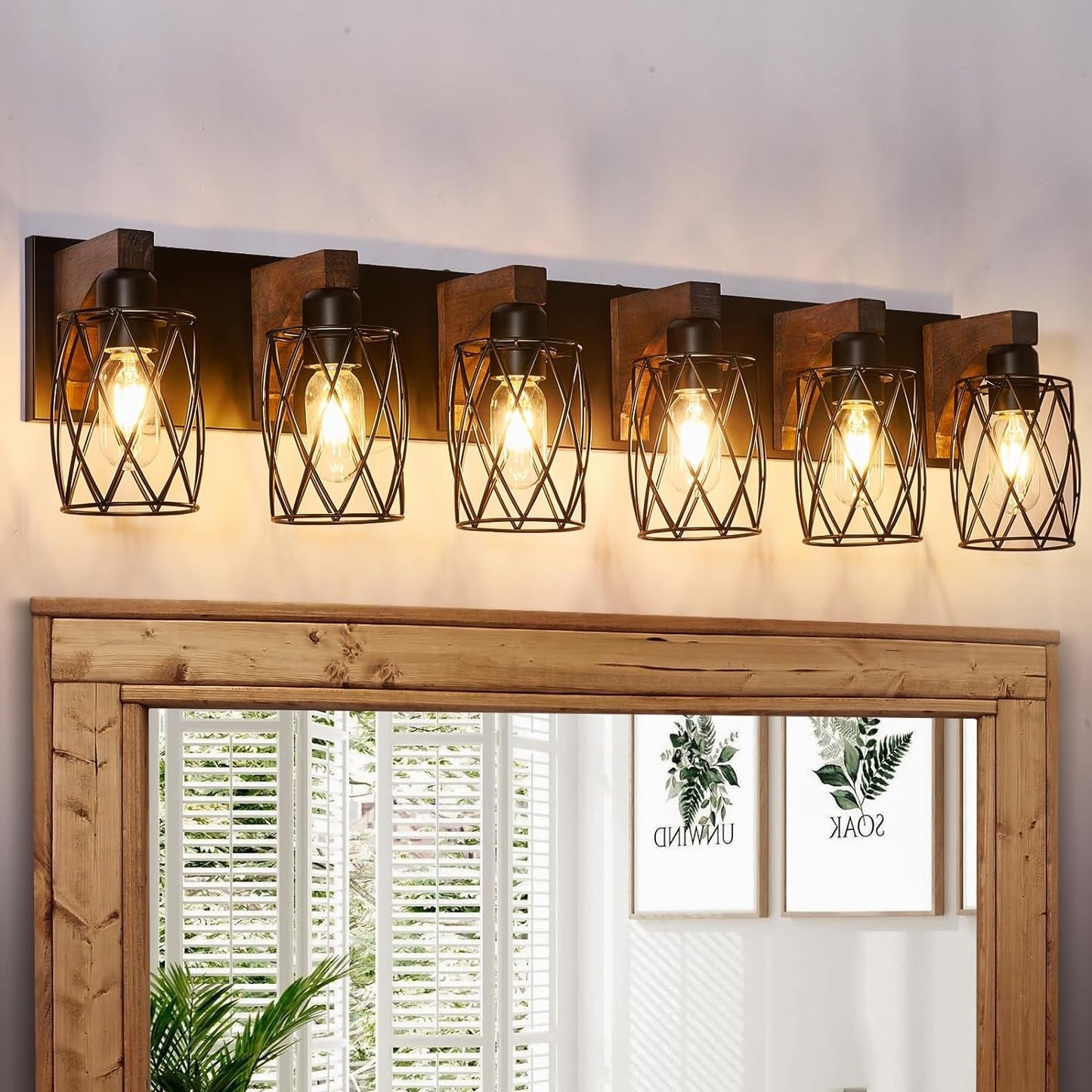 3-Light Wood Bathroom Light Fixture  (Online Exclusive)