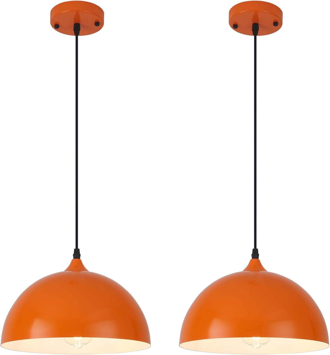 2 Farmhouse Dome Pendant Lights  (Online Exclusive)