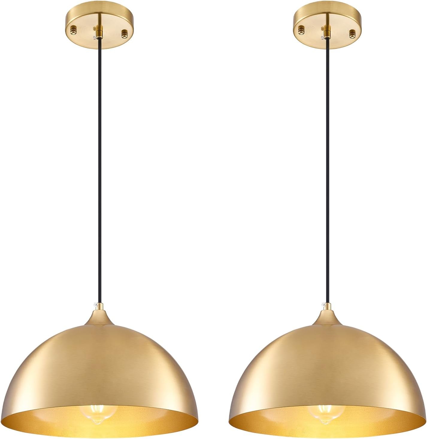 2 Farmhouse Dome Pendant Lights  (Online Exclusive)